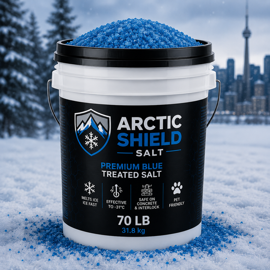 Arctic Shield Premium Blue Treated Salt – 70 Lb Bucket